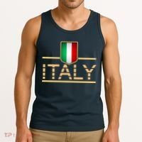 Soccer Italian Flag Italy Fan Logo Tank Top thumb 3