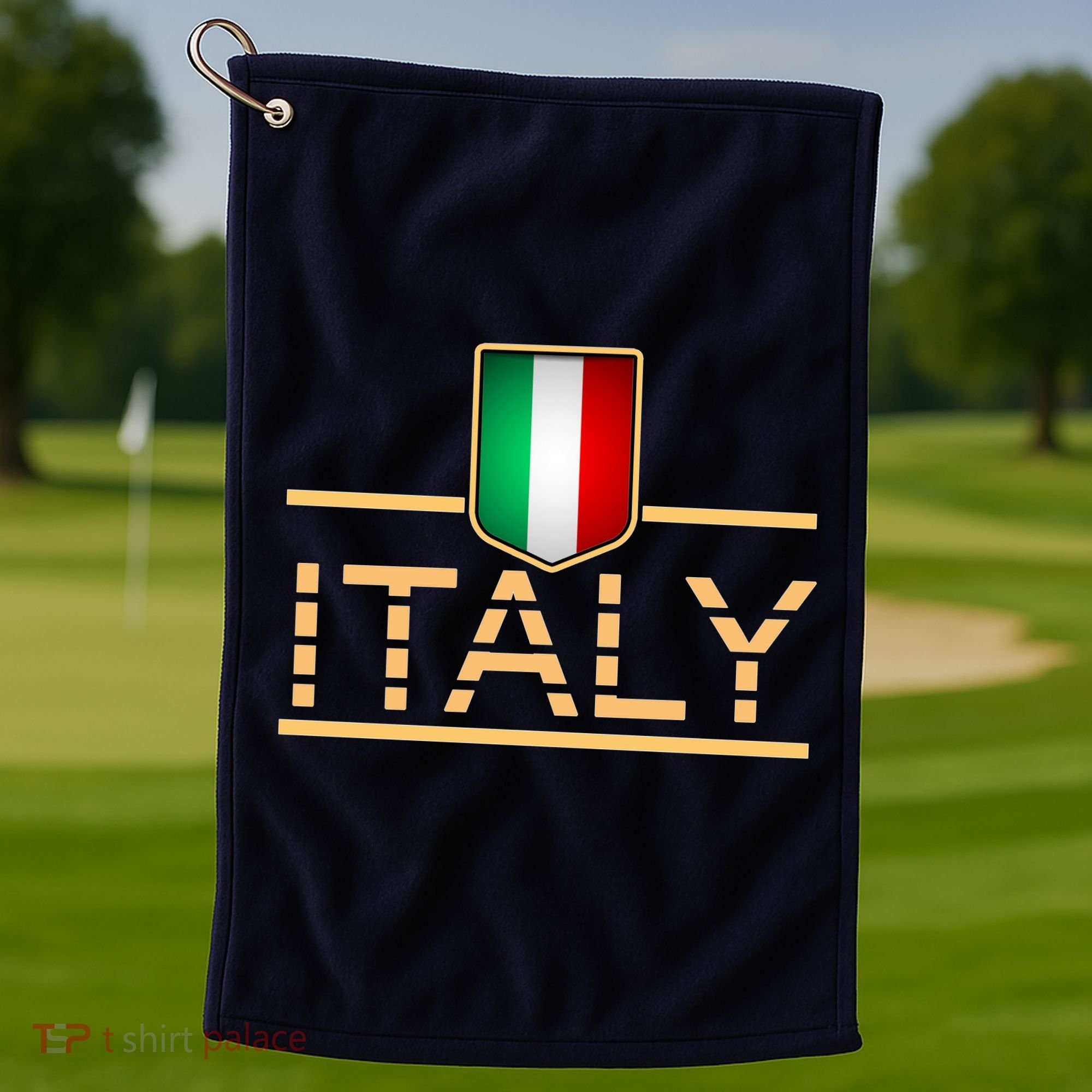 Soccer Italian Flag Italy Fan Logo Golf Towel