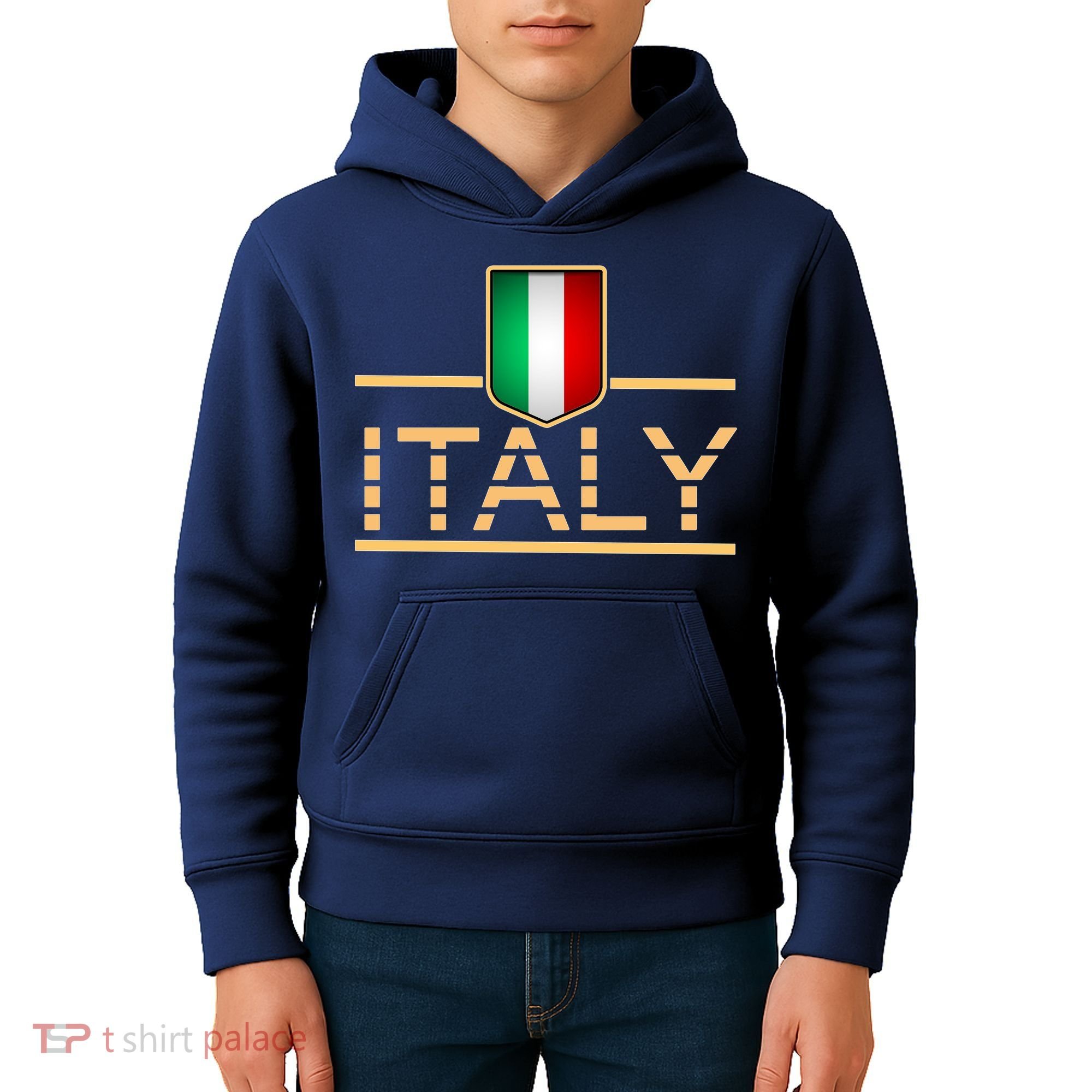 Soccer Italian Flag Italy Fan Logo Kids Hoodie