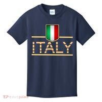 Soccer Italian Flag Italy Fan Logo Kids T-Shirt thumb 0