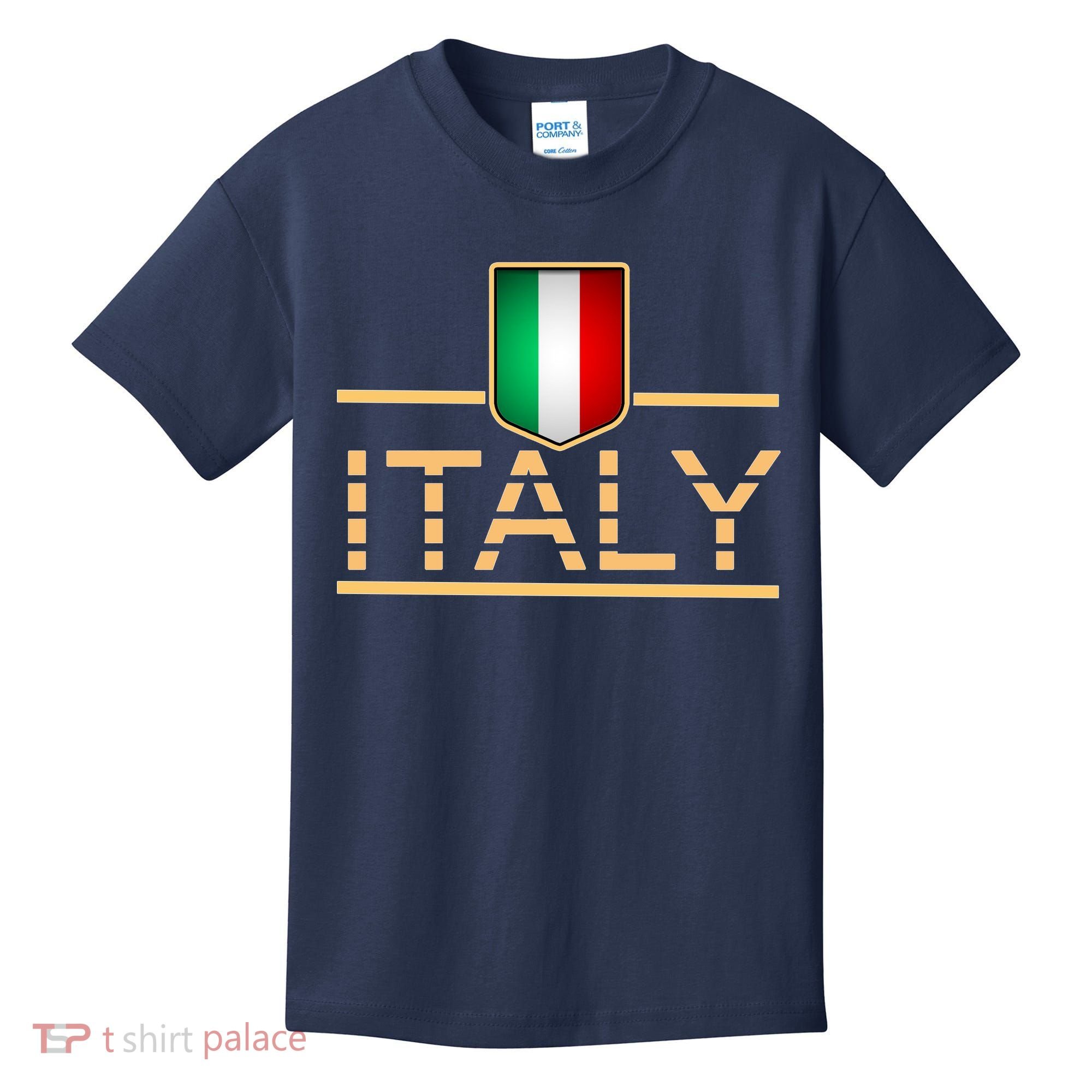 Soccer Italian Flag Italy Fan Logo Kids T-Shirt
