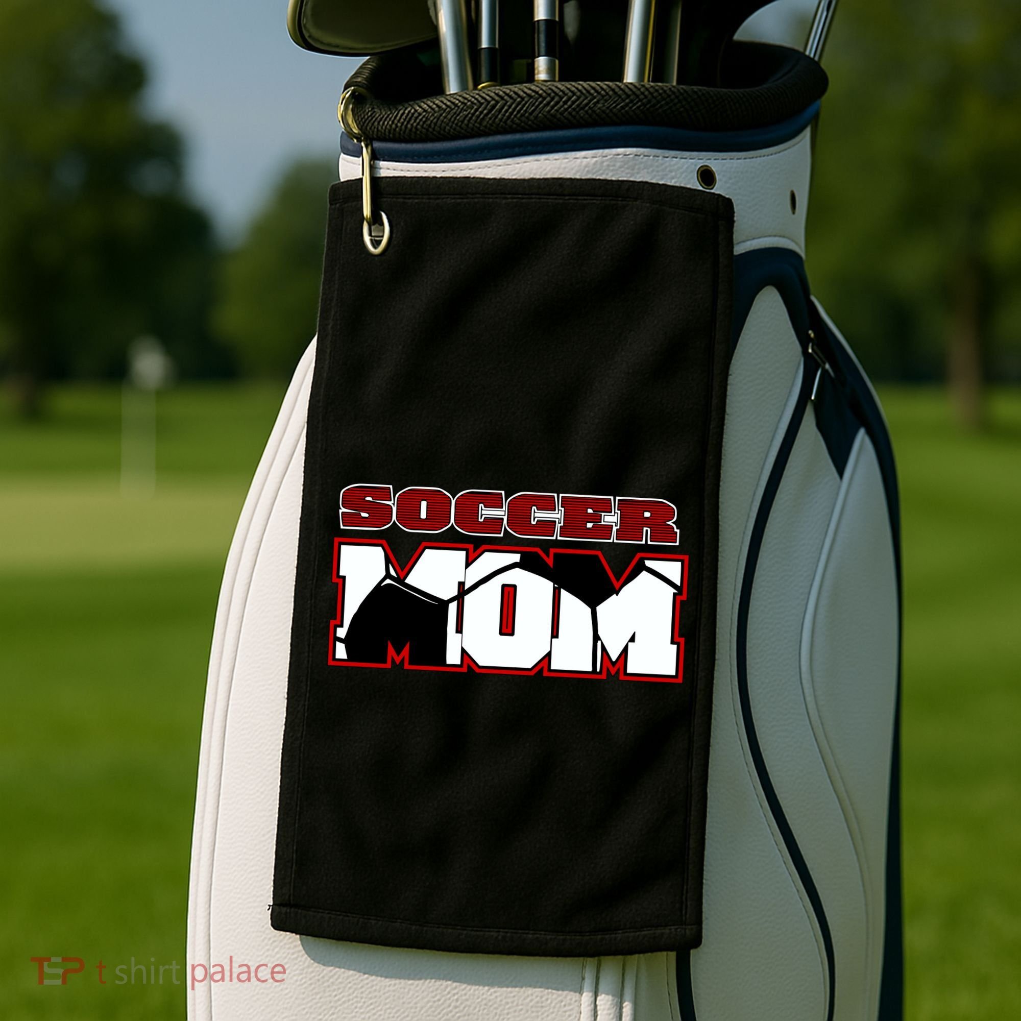 Soccer Mom Logo Golf Towel