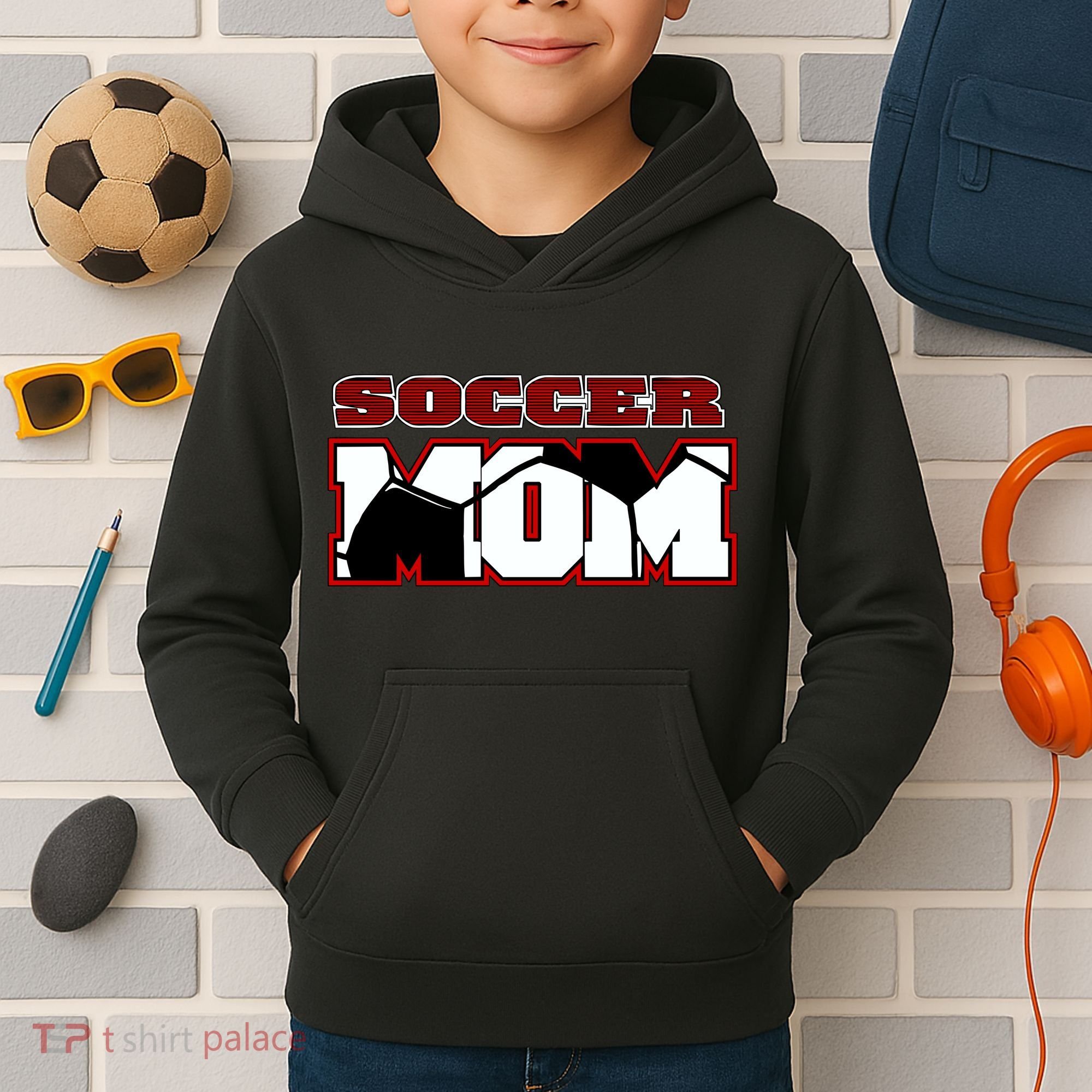 Soccer Mom Logo Kids Hoodie