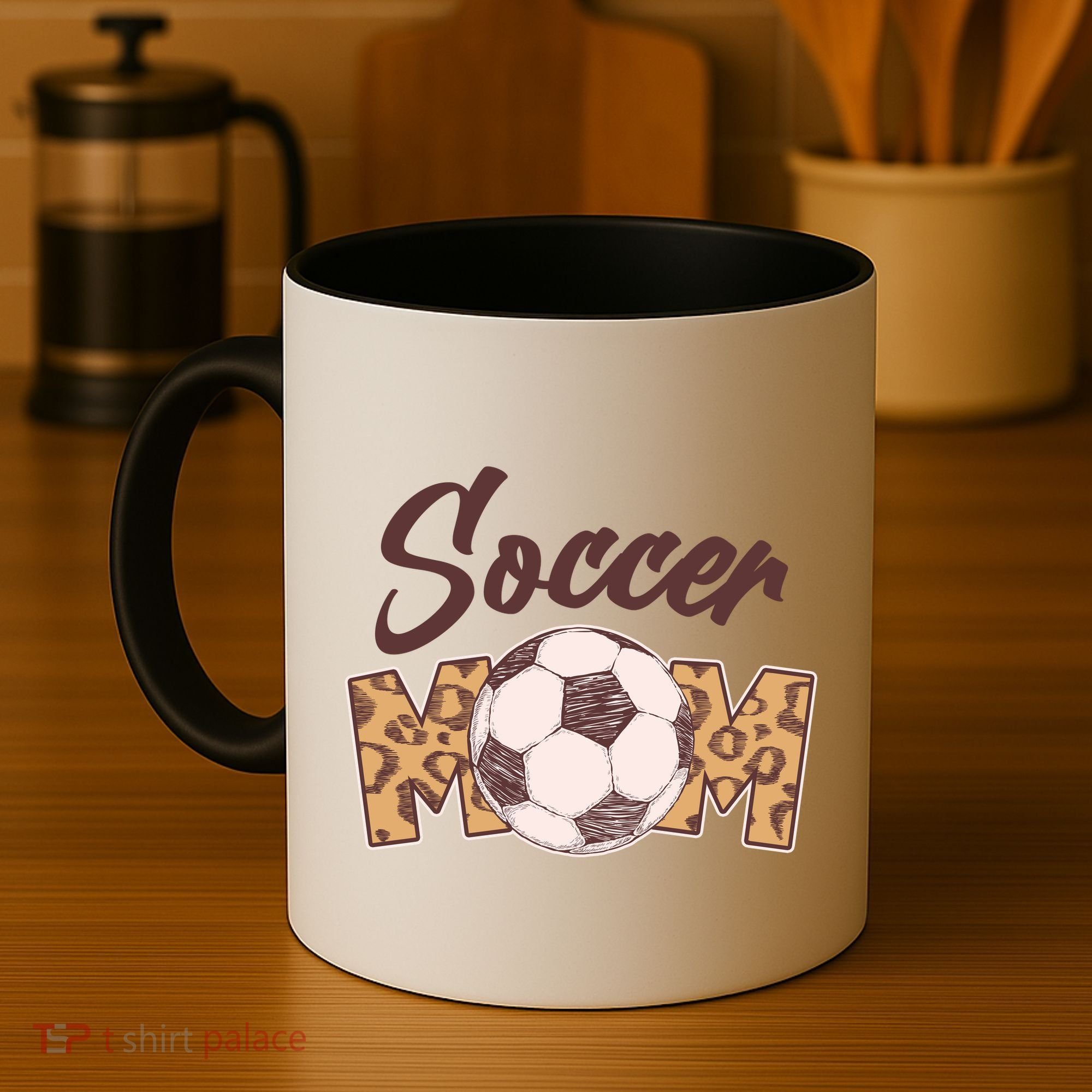 Soccer Mom Stylish Leopard Print Coffee Mug