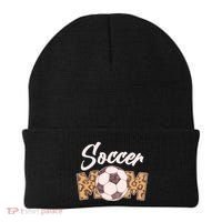 Soccer Mom Stylish Leopard Print Beanie thumb 0