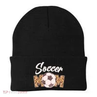 Soccer Mom Stylish Leopard Print Beanie thumb 0