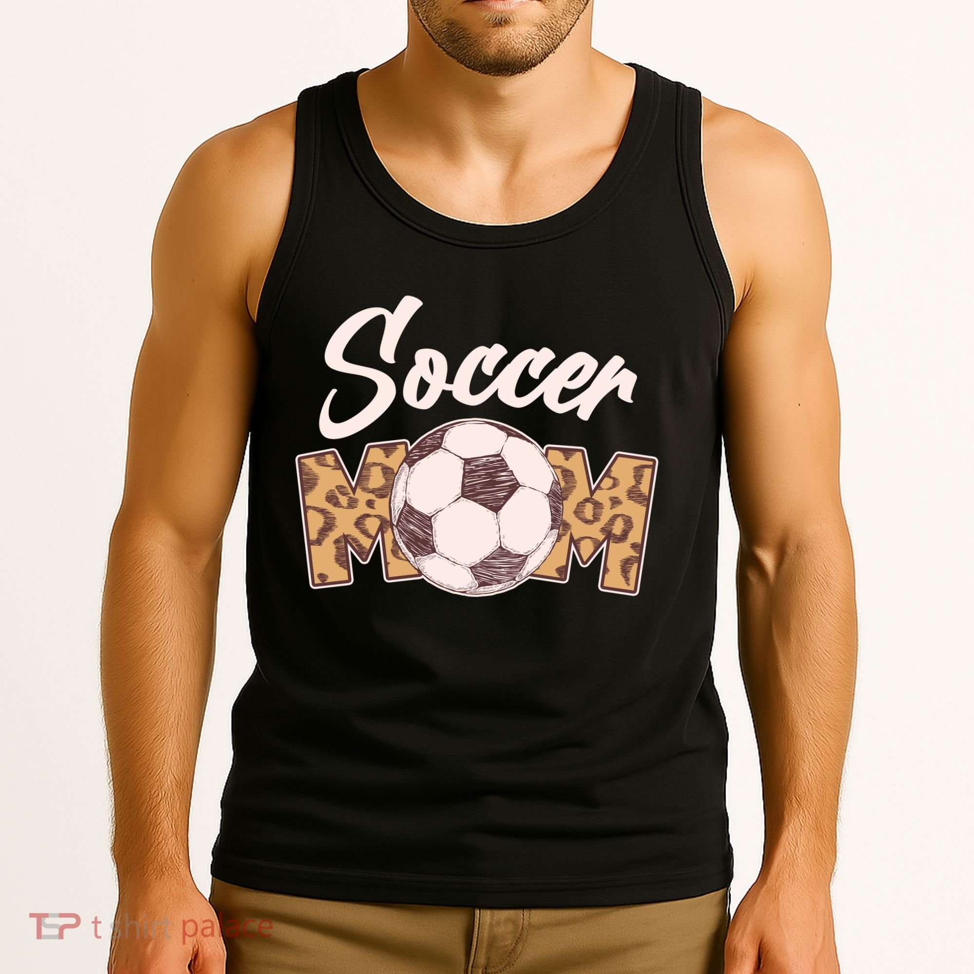 Soccer Mom Stylish Leopard Print Tank Top