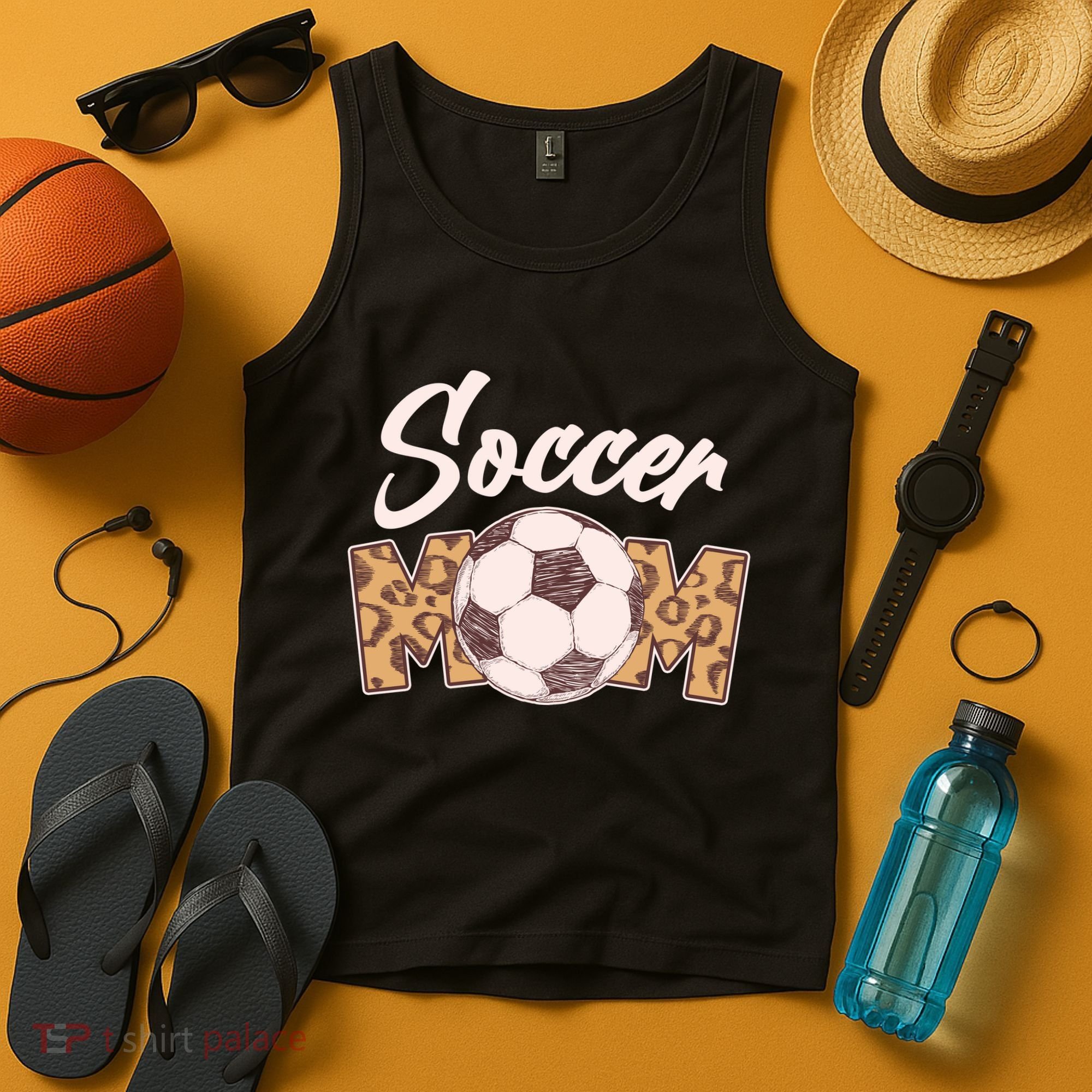 Soccer Mom Stylish Leopard Print Tank Top