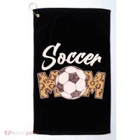Soccer Mom Stylish Leopard Print Golf Towel thumb 0