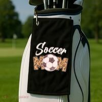 Soccer Mom Stylish Leopard Print Golf Towel thumb 2
