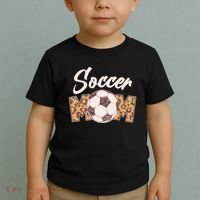 Soccer Mom Stylish Leopard Print Toddler T-Shirt thumb 2