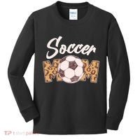 Soccer Mom Stylish Leopard Print Kids Long Sleeve Shirt thumb 0