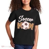 Soccer Mom Stylish Leopard Print Kids T-Shirt thumb 2