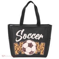 Soccer Mom Stylish Leopard Print Tote Bag thumb 0
