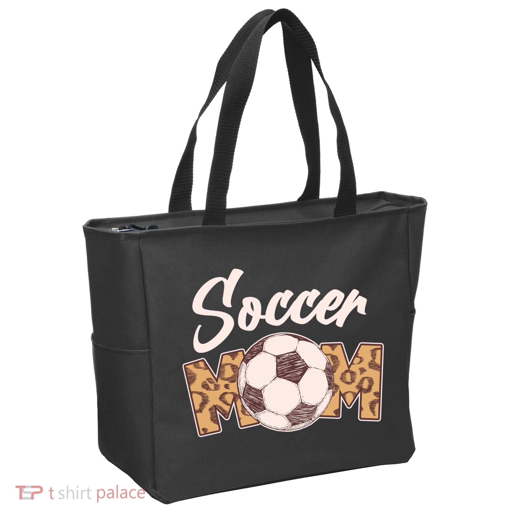 Soccer Mom Stylish Leopard Print Tote Bag