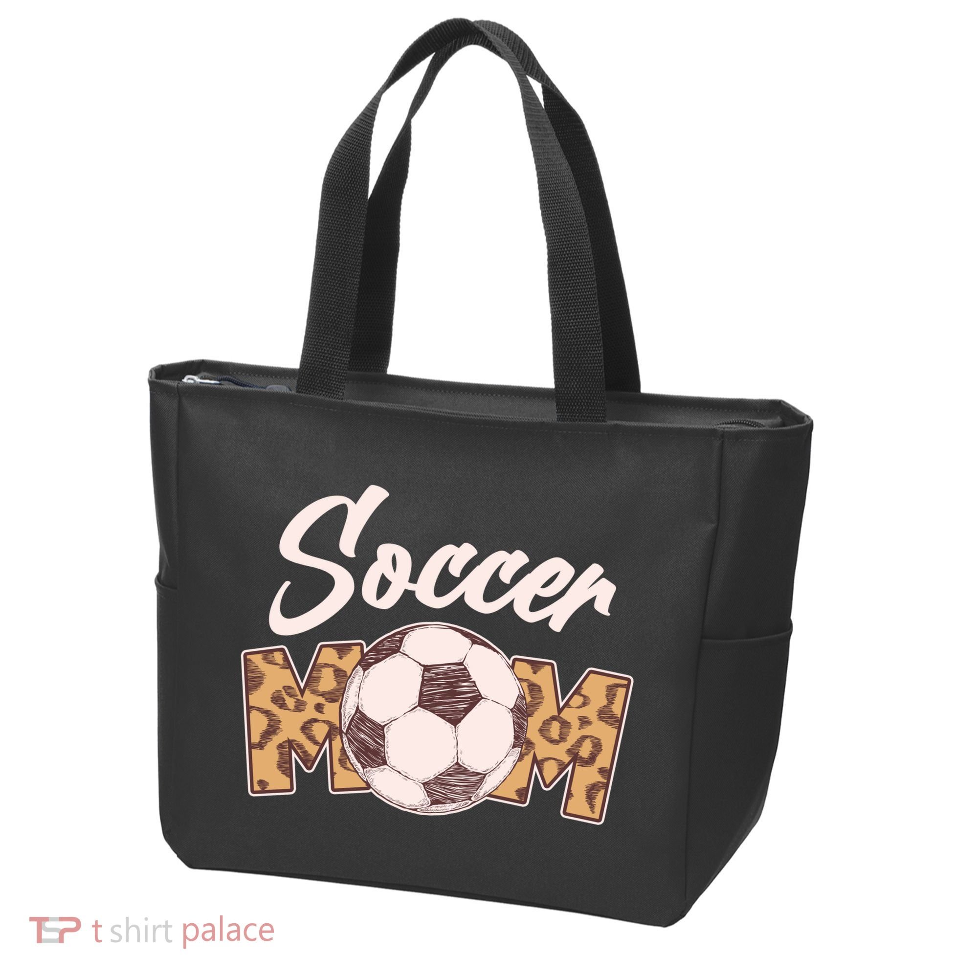 Soccer Mom Stylish Leopard Print Tote Bag