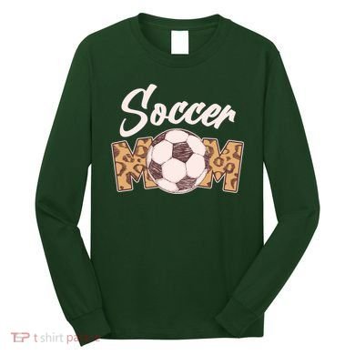 Soccer Mom Stylish Leopard Print Long Sleeve Shirt