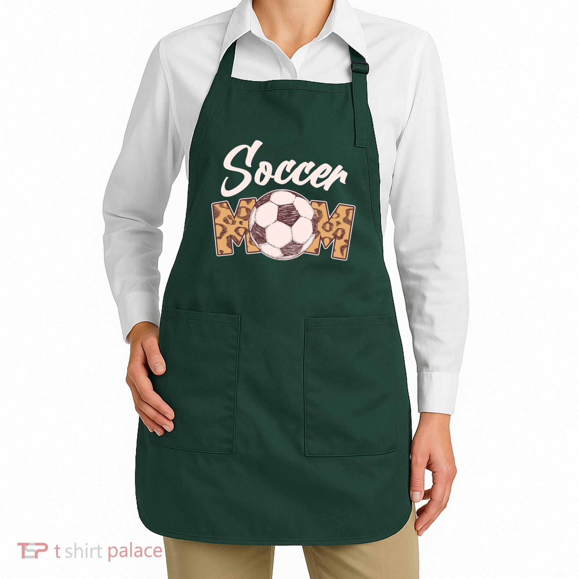 Soccer Mom Stylish Leopard Print Apron