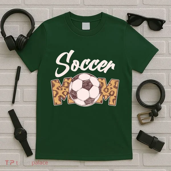 Soccer Mom Stylish Leopard Print T-Shirt