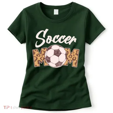 Soccer Mom Stylish Leopard Print Women's T-Shirt