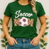 Soccer Mom Stylish Leopard Print Women's T-Shirt thumb 2