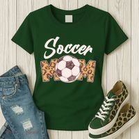 Soccer Mom Stylish Leopard Print Women's T-Shirt thumb 3