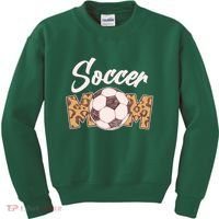 Soccer Mom Stylish Leopard Print Kids Sweatshirt thumb 0