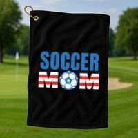 Soccer Mom USA Golf Towel thumb 1