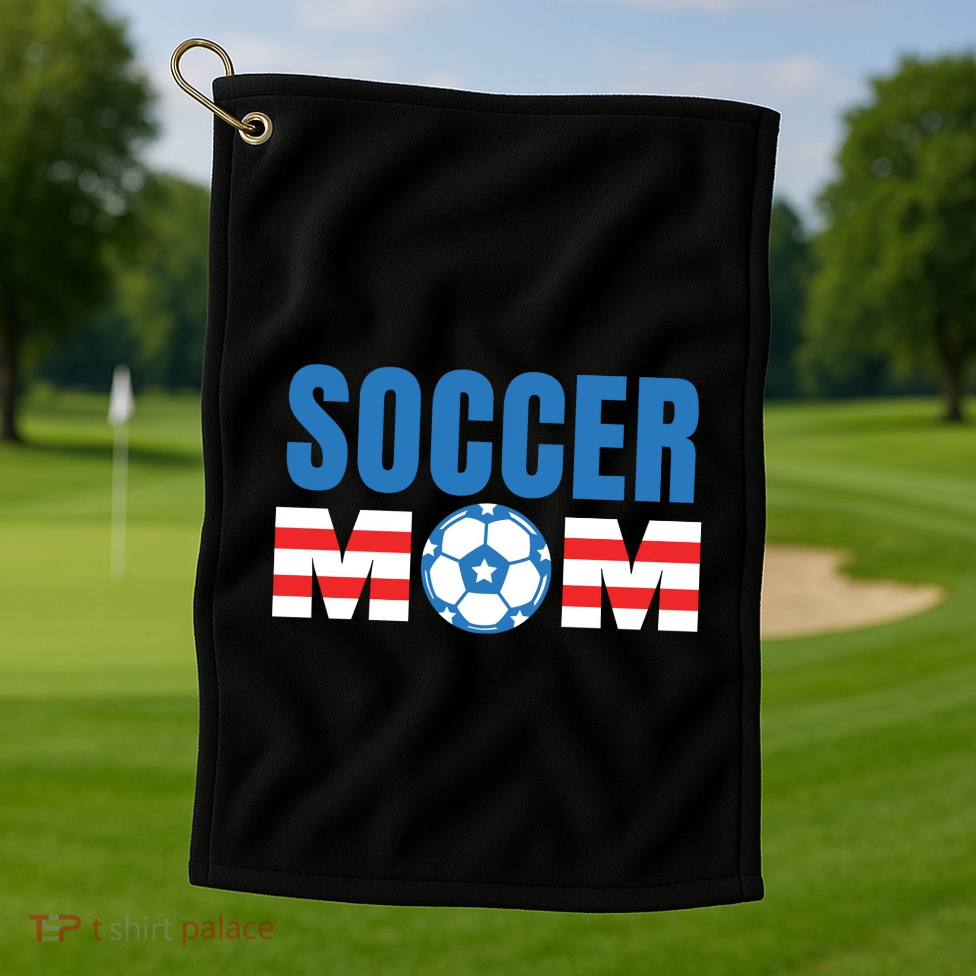 Soccer Mom USA Golf Towel