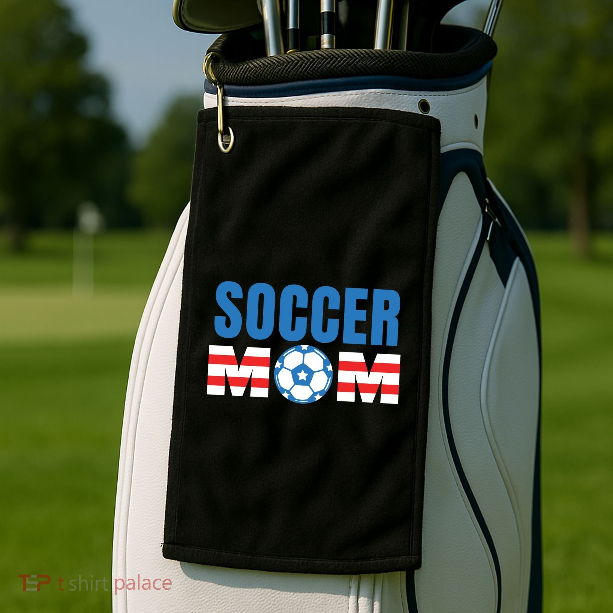 Soccer Mom USA Golf Towel