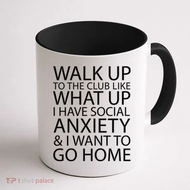 Social Anxiety Coffee Mug back