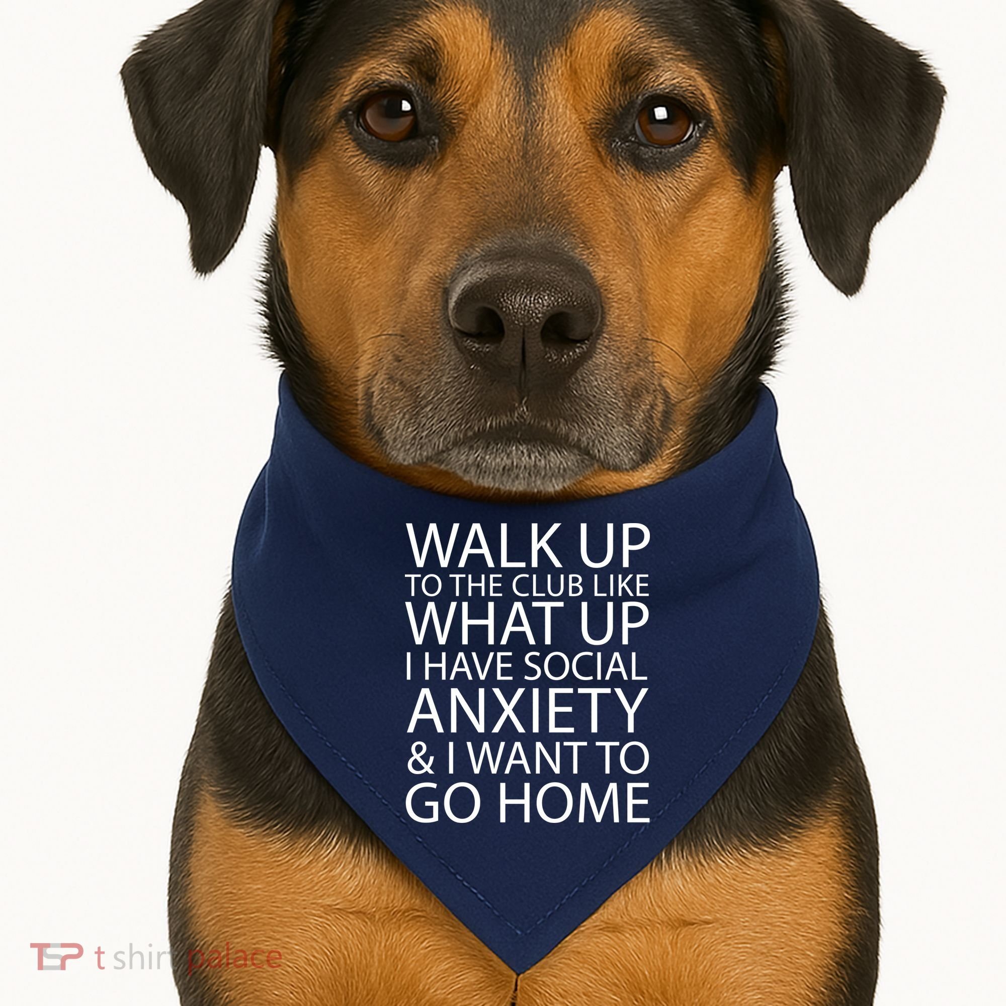 Social Anxiety USA-Made Doggie Bandana