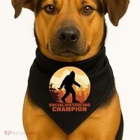 Social Distancing Champion USA-Made Doggie Bandana thumb 1