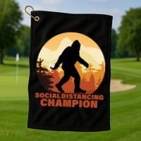 Social Distancing Champion Golf Towel thumb 1