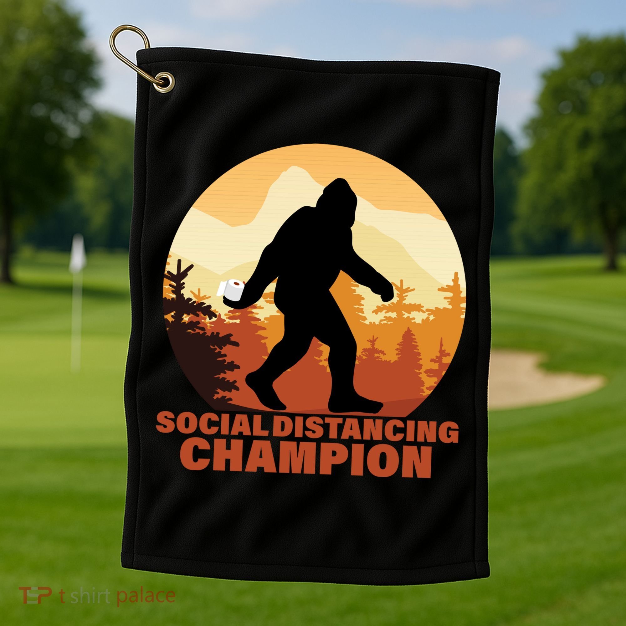 Social Distancing Champion Golf Towel