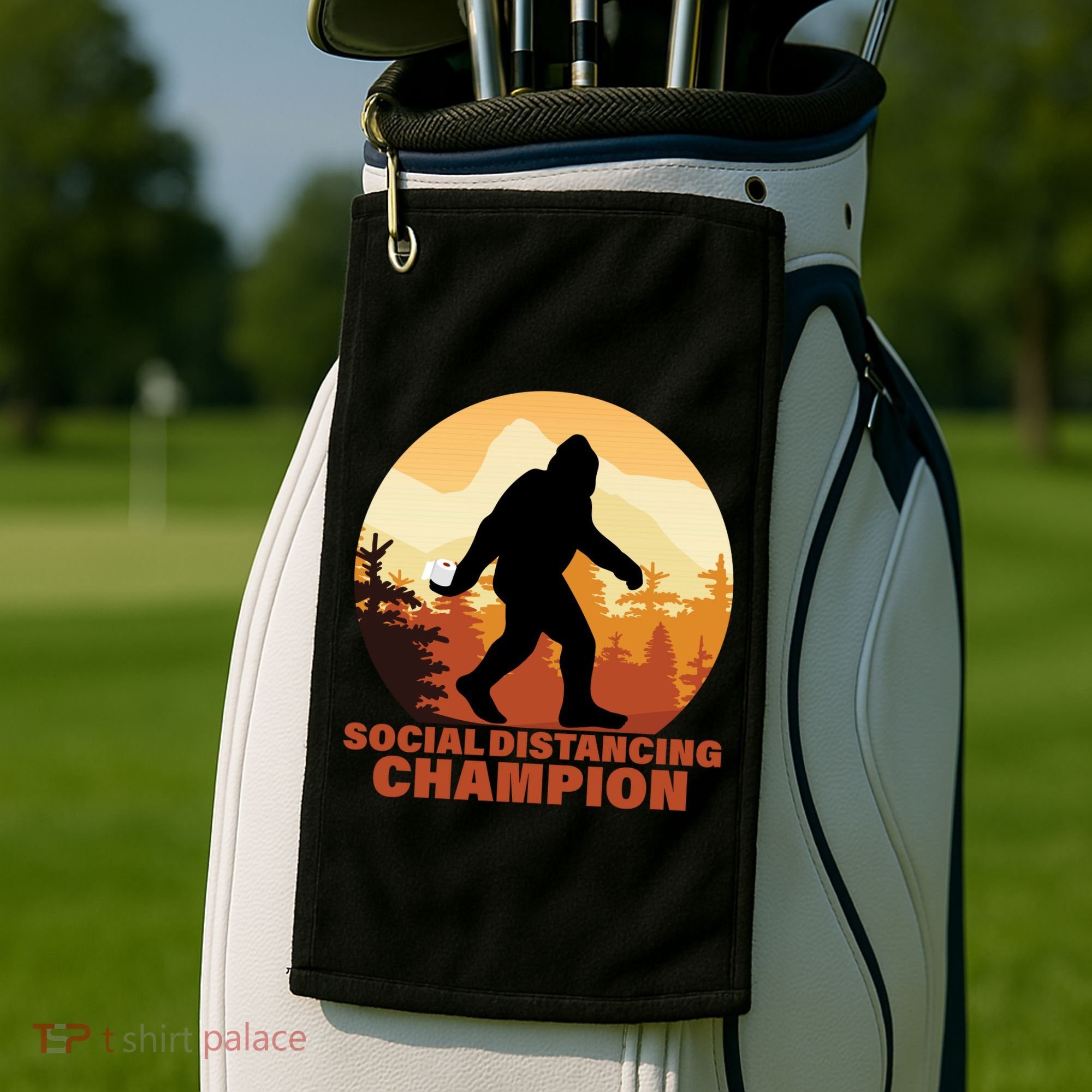 Social Distancing Champion Golf Towel