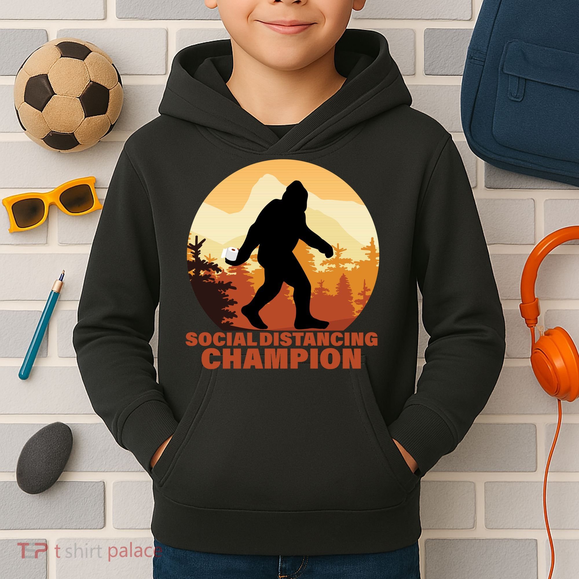 Social Distancing Champion Kids Hoodie