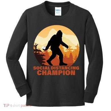 Social Distancing Champion Kids Long Sleeve Shirt