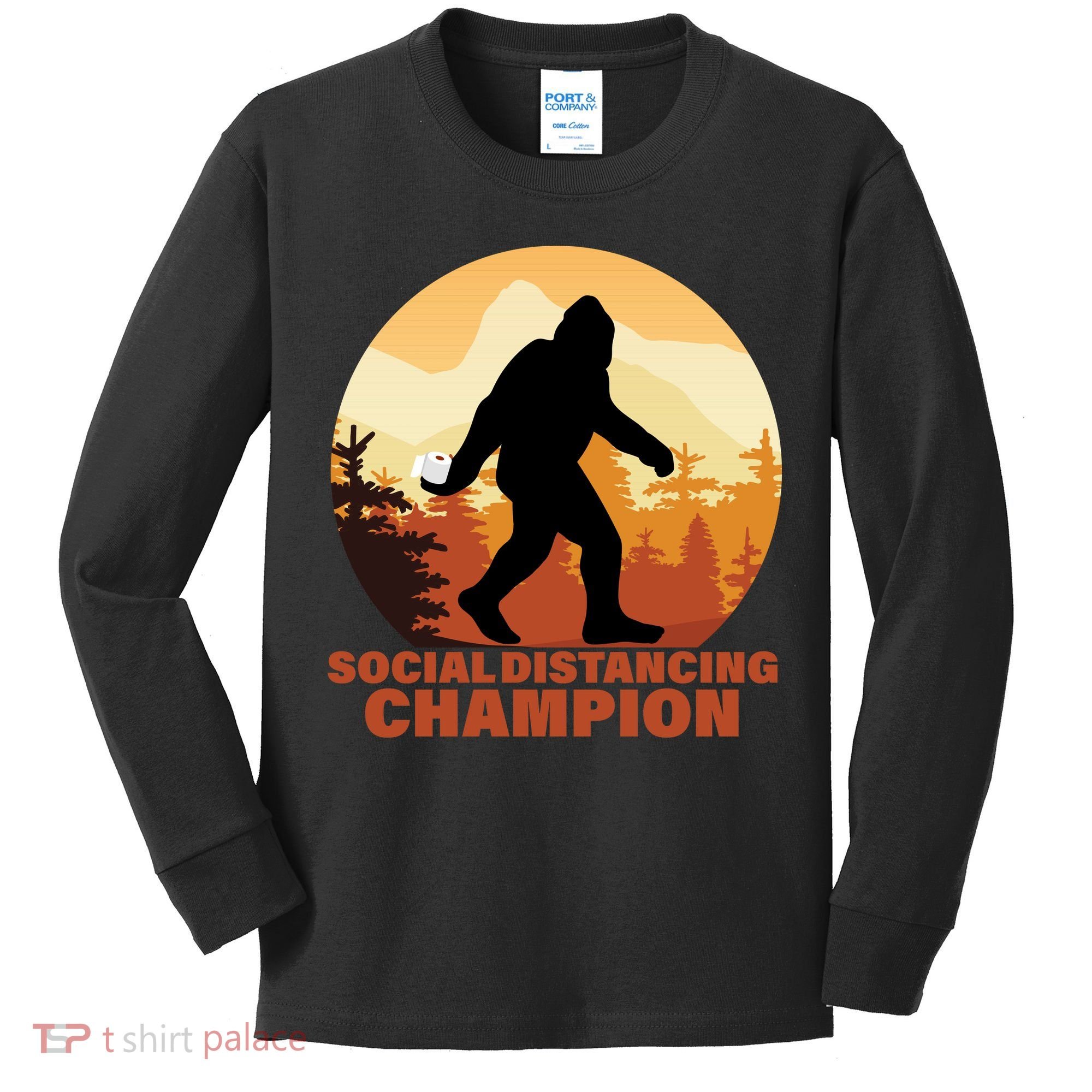 Social Distancing Champion Kids Long Sleeve Shirt