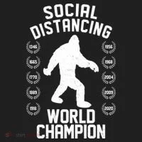 Social Distancing World Champion Sasquatch Women's Sweatshirt thumb 2