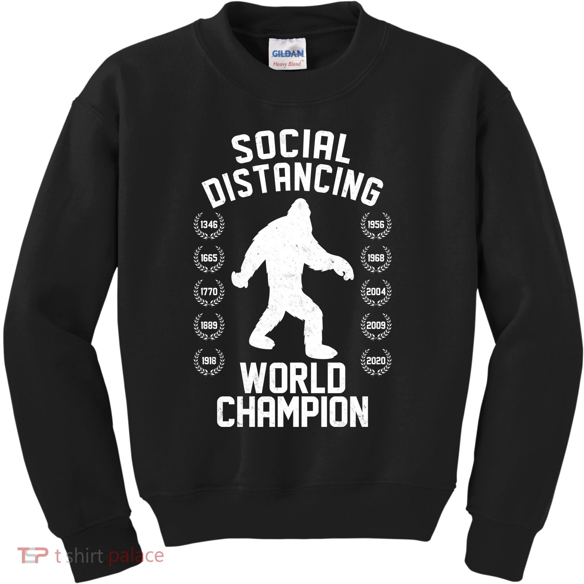 Social Distancing World Champion Sasquatch Kids Sweatshirt