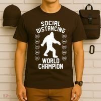 Social Distancing World Champion Sasquatch T-Shirt thumb 6