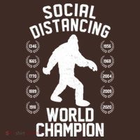 Social Distancing World Champion Sasquatch Kids Hoodie thumb 2