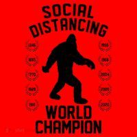 Social Distancing World Champion Sasquatch Santa Hat thumb 1