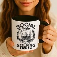 Social Drinker with a Golfing Problem Coffee Mug thumb 3