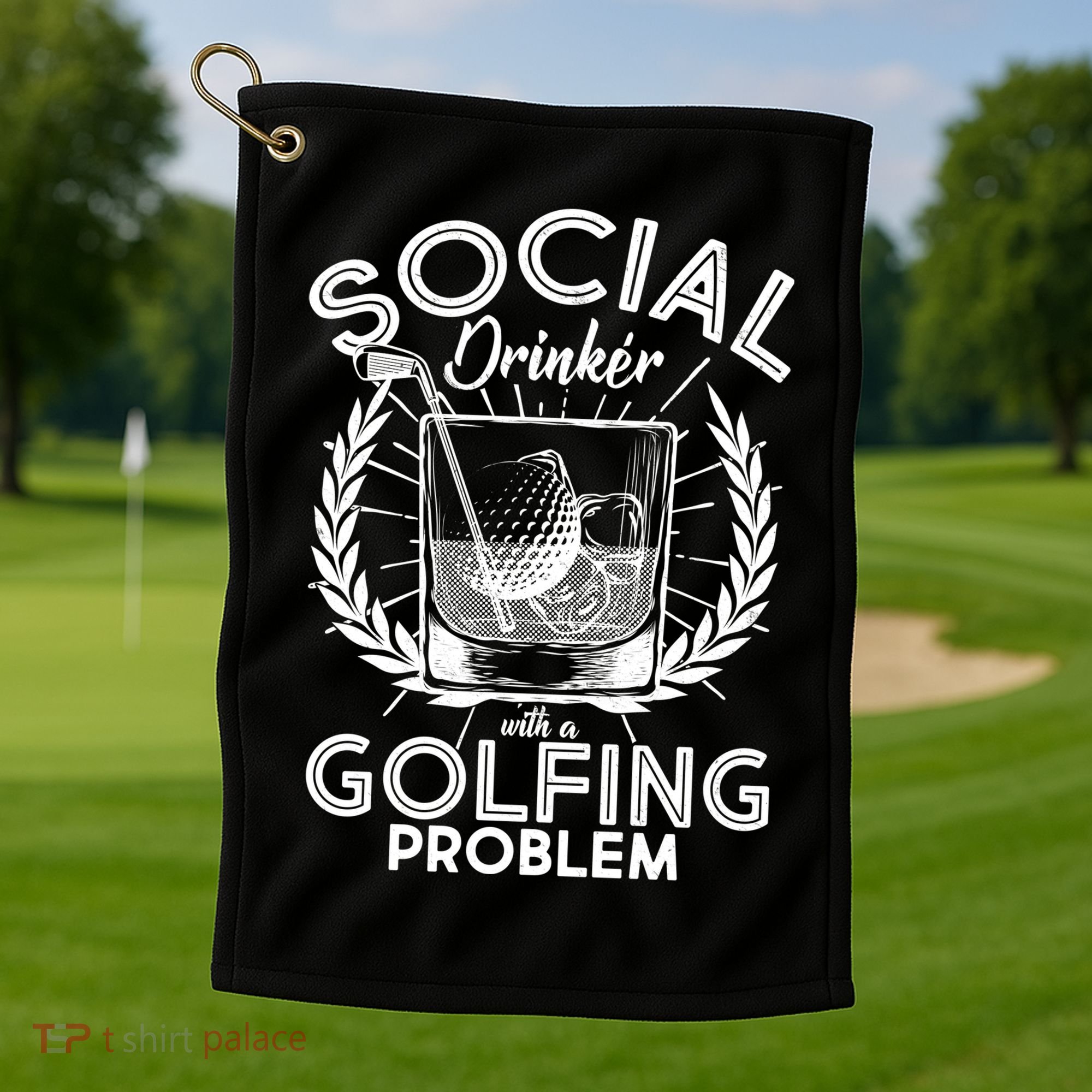 Social Drinker with a Golfing Problem Golf Towel