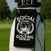 Social Drinker with a Golfing Problem Golf Towel thumb 2