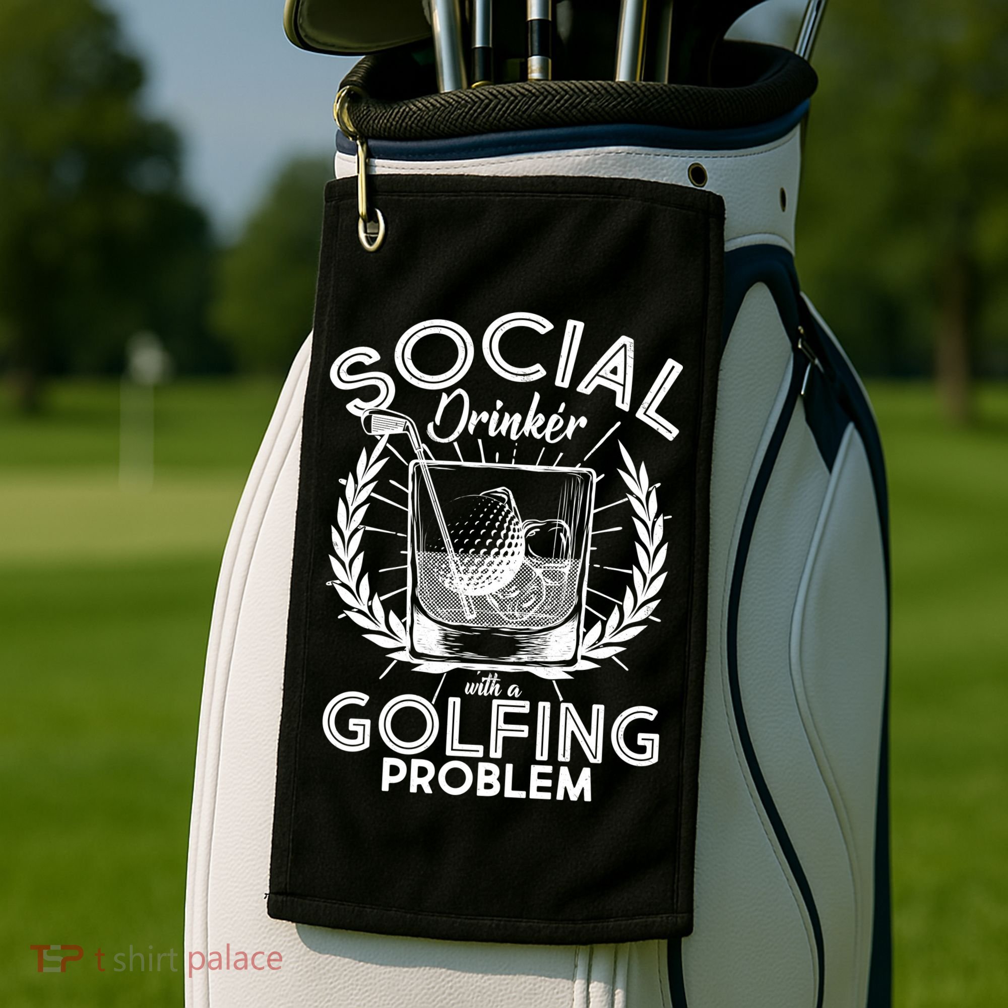 Social Drinker with a Golfing Problem Golf Towel