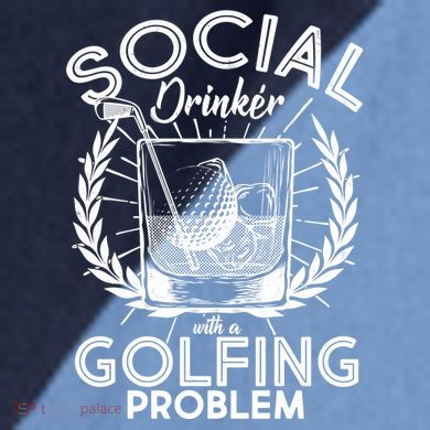 Social Drinker with a Golfing Problem Raglan Baseball Sleeve Shirt