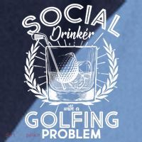 Social Drinker with a Golfing Problem Raglan Baseball Sleeve Shirt thumb 2